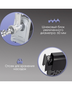 Купить Электромясорубка Zigmund & Shtain ZMG-044 700 Вт Black  в E-mobi