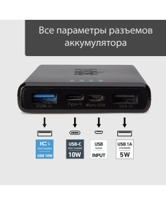 Купить Внешний аккумулятор SBS 10000 мА/ч, черный (TTBB10000FASTK)  в E-mobi
