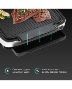Купить Гриль Zigmund & Shtain Grillmeister ZEG-930 серебристый  в E-mobi