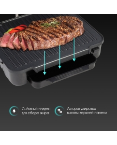 Купить Гриль Zigmund & Shtain Grillmeister ZEG-929 серебристый  в E-mobi