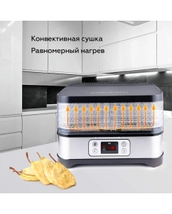 Купить Сушилка для овощей и фруктов BQ FD1001 Black-Steel  в E-mobi