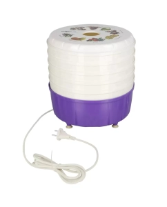 Купить Сушилка для овощей и фруктов Ротор Люкс СШ-023 белый, фиолетовый  в E-mobi