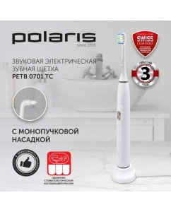Купить Электрическая зубная щетка Polaris PETB 0701 TC , белая  в E-mobi