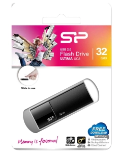 Купить Флешка Silicon Power Ultima U05 32ГБ Black (SP032GBUF2U05V1K)  в E-mobi