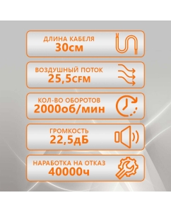 Купить Корпусной вентилятор Gembird S8025H-3P4M  в E-mobi