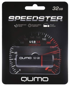 Купить Флешка QUMO Speedster 32ГБ Black (QM32GUD3-SP-black)  в E-mobi