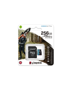 Купить Карта памяти Kingston 256GB Canvas Go! Plus 170R +адаптер (SDCG3/256GB)  в E-mobi