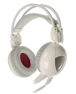 Купить Гарнитура игровая A4TECH Bloody G310, для компьютера, мониторные, белый  в E-mobi