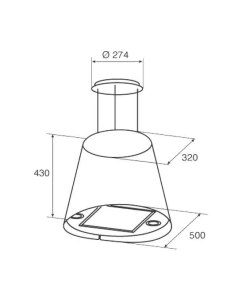 Купить Вытяжка островная JETAIR GISELA BL/F/50 черный  в E-mobi