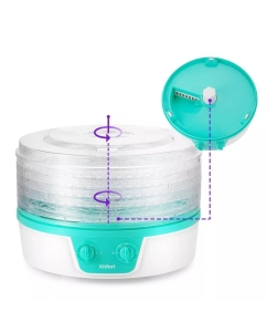 Купить Сушилка для овощей и фруктов Kitfort КТ-1935-3 White, Green  в E-mobi