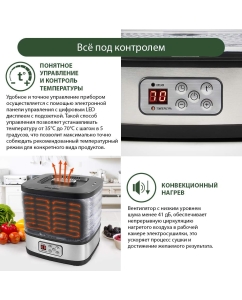 Купить Сушилка для овощей и фруктов Marta MT-1959 Black Pearl  в E-mobi