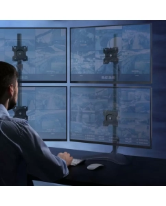 Купить Кронштейн для двух мониторов 13"-34" ONKRON  D208FS настольный чёрный  в E-mobi