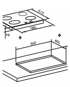 Купить Встраиваемая варочная панель газовая making oasis everywhere P-BSI бежевый  в E-mobi