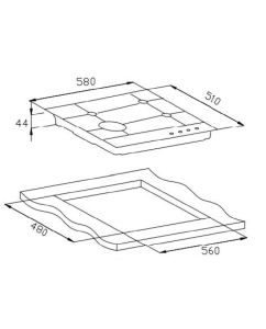 Купить Встраиваемая варочная панель газовая Weissgauff HGG 645 BGXB черный  в E-mobi