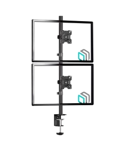 Купить Кронштейн для двух мониторов 13-34 ONKRON D208E, 2 по 8 кг, наклон 45°, черный в E-mobi
