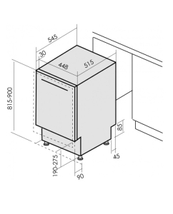 Купить Посудомоечная машина MBS DW-451 белый  в E-mobi