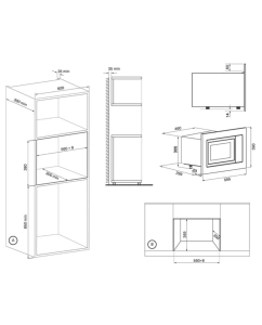 Купить Встраиваемая микроволновая печь Krona LAUNE 60 WH K белый  в E-mobi