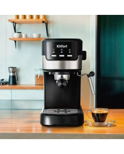 Купить Рожковая кофеварка Kitfort КТ-7211 черный  в E-mobi