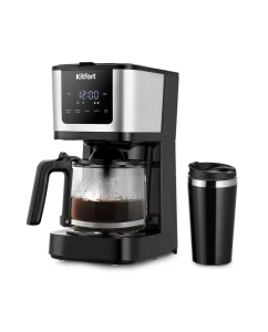 Купить Кофеварка капельного типа Kitfort КТ-7217 черный, серый в E-mobi