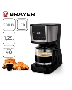 Купить Кофеварка капельного типа Brayer BR1125 черная в E-mobi