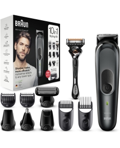 Купить Триммер Braun MGK7321 + Бритва Gillette Fusion ProGlide серый, черный  в E-mobi
