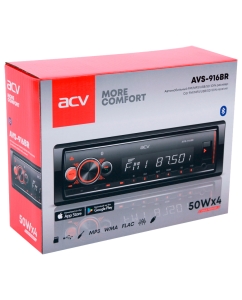 Купить Автомагнитола ACV MP3/WMA AVS-916BR красная,50Wx4, bluetooth, SD, USB, AUX  в E-mobi