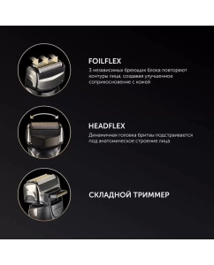 Купить Электробритва Polaris PMF 1013RC wet&dry 5D PROF 3+, серебристая/черная  в E-mobi