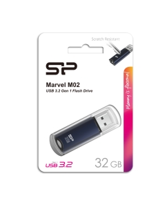 Купить Накопитель USB Silicon Power Marvel M02 32Gb, USB 3.2, синий  в E-mobi