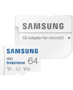 Купить Карта памяти microSDHC UHS-I U1 Samsung PRO Endurance 64 ГБ, 100 МБ/с, Class 10, MB-MJ64KA  в E-mobi