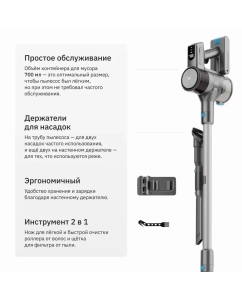 Купить Пылесос Teqqo Powerstick Aqua серый  в E-mobi