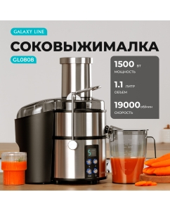 Купить Соковыжималка центробежная GALAXY LINE GL0808 1200 Вт серебристый в E-mobi