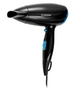 Купить Фен STARWIND SHD 7066 1600 Вт черный; синий  в E-mobi