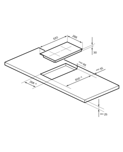 Купить Встраиваемая варочная панель индукционная LEX EVI 320 F DS серый  в E-mobi