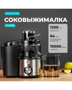 Купить Соковыжималка центробежная GALAXY LINE GL0810 1200 Вт серебристый в E-mobi