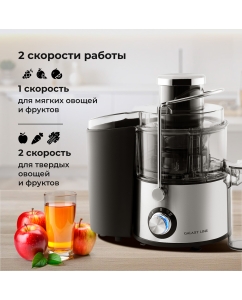 Купить Соковыжималка центробежная GALAXY LINE GL0810 1200 Вт серебристый  в E-mobi