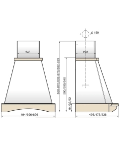 Купить Вытяжка настенная ELIKOR 60П-1000-П3Д бежевый  в E-mobi