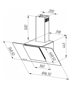 Купить Вытяжка подвесная Zigmund & Shtain K 150.9 W белая  в E-mobi
