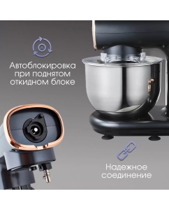 Купить Кухонная машина Zigmund & Shtain De Luxe ZKM-1000 черный  в E-mobi