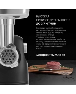 Купить Электромясорубка Polaris PMG 2582, черная/серебряная  в E-mobi