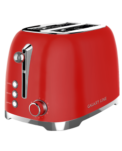 Купить Тостер GALAXY LINE 2919 красный в E-mobi