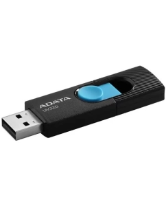Купить Флешка ADATA UV220 32ГБ Black/Blue (AUV220-32G-RBKBL)  в E-mobi