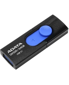 Купить Флешка ADATA UV320 64ГБ Black/Blue (AUV320-64G-RBKBL)  в E-mobi