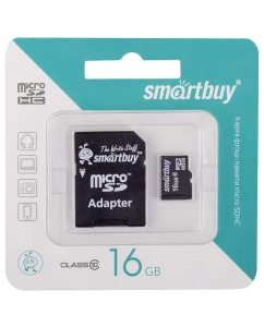 Купить Карта памяти MicroSD 16GB Smart Buy Class 10 UHS-I +SD адаптер  в E-mobi
