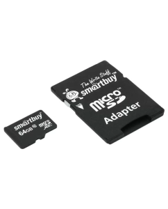 Купить Карта памяти SmartBuy Micro SD SB64GBSDCL10-01 64GB в E-mobi