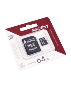 Купить Карта памяти SmartBuy Micro SD SB64GBSDCL10-01 64GB  в E-mobi
