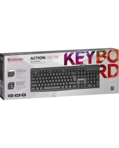 Купить Проводная клавиатура Defender HB-719 Black (45719)  в E-mobi