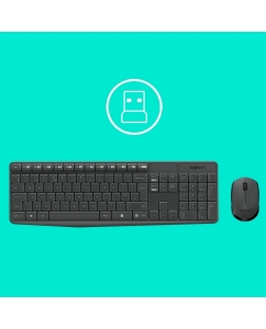 Купить Комплект клавиатура+мышь Logitech MK235 Grey (920-007948)  в E-mobi