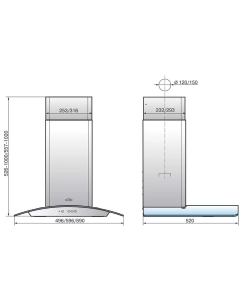 Купить Вытяжка настенная ELIKOR Аметист 60Н-430-К3Д серебристый  в E-mobi