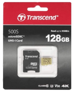Купить Карта памяти Transcend Micro SDXC 500S TS128GUSD500S 128GB  в E-mobi