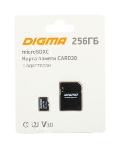Купить Карта памяти DIGMA Micro SDHC 256Гб DGFCA256A03 в E-mobi
